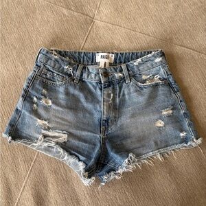PAIGE Babes Road Trip Women's Frayed Cutoff Denim Shorts